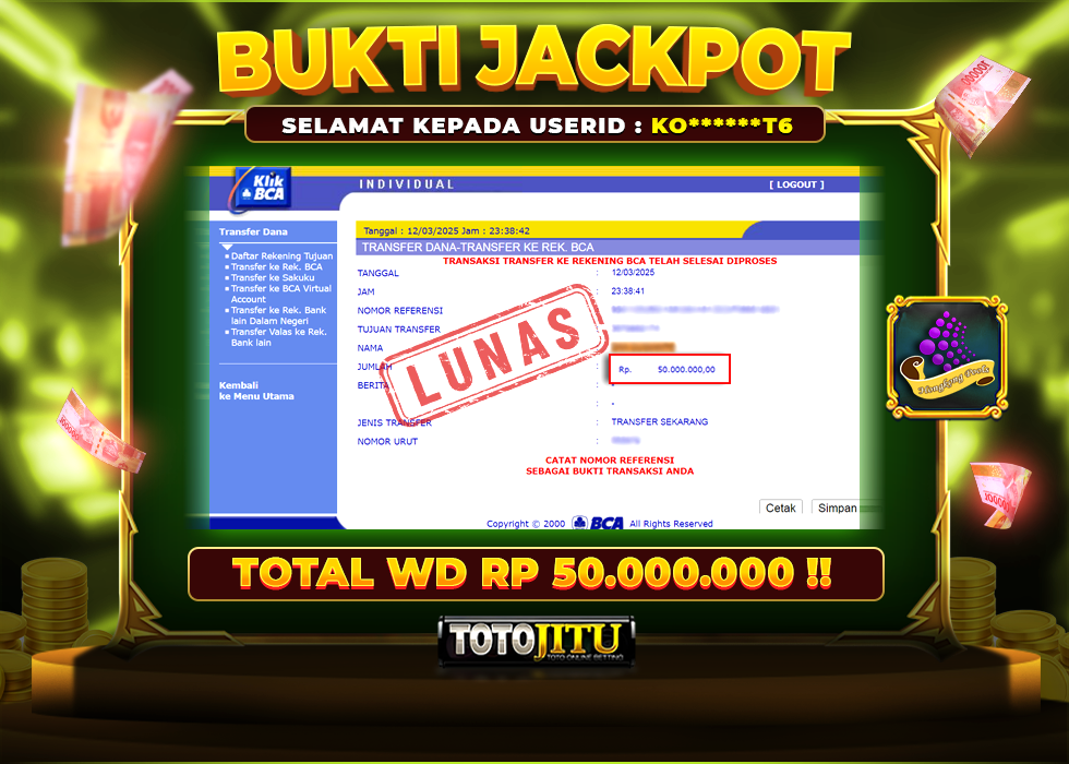 TOGEL HONGKONG JACKPOT PASTI DIBAYARKAN !