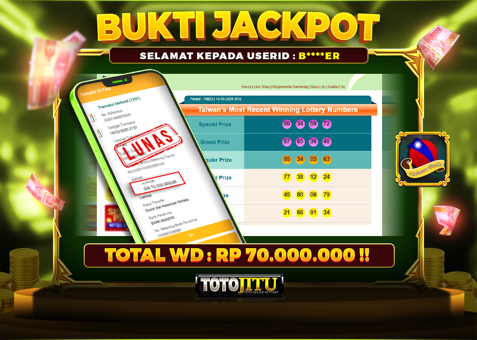 JACKPOT DI TOGEL TAIWAN PASTI DIBAYARKAN !