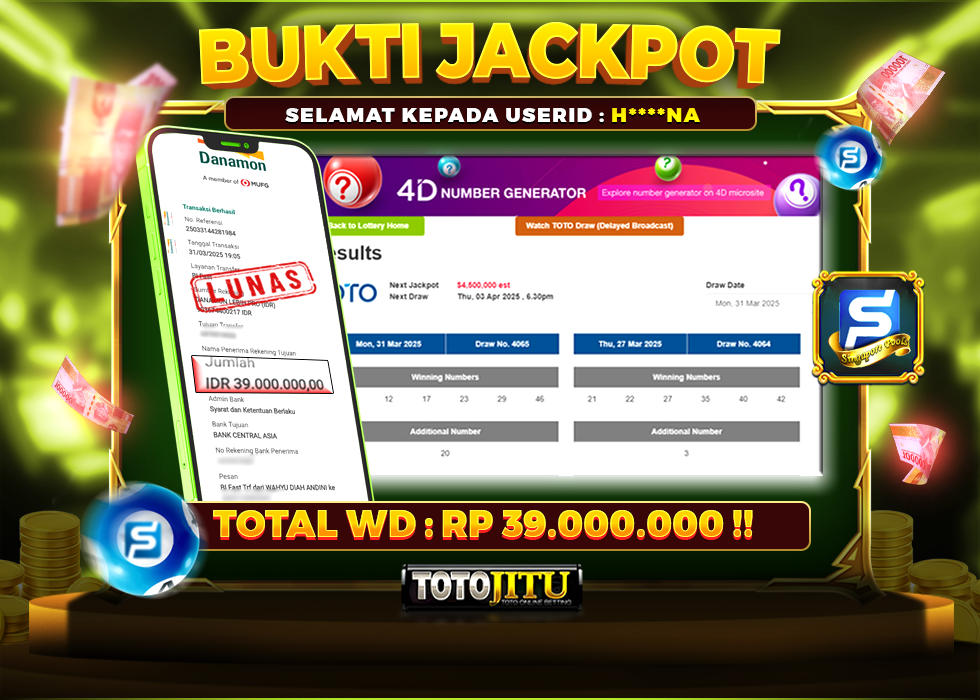 TOGEL SINGAPORE MEMBERIKAN JACKPOT SEBESAR-BESARNYA!!