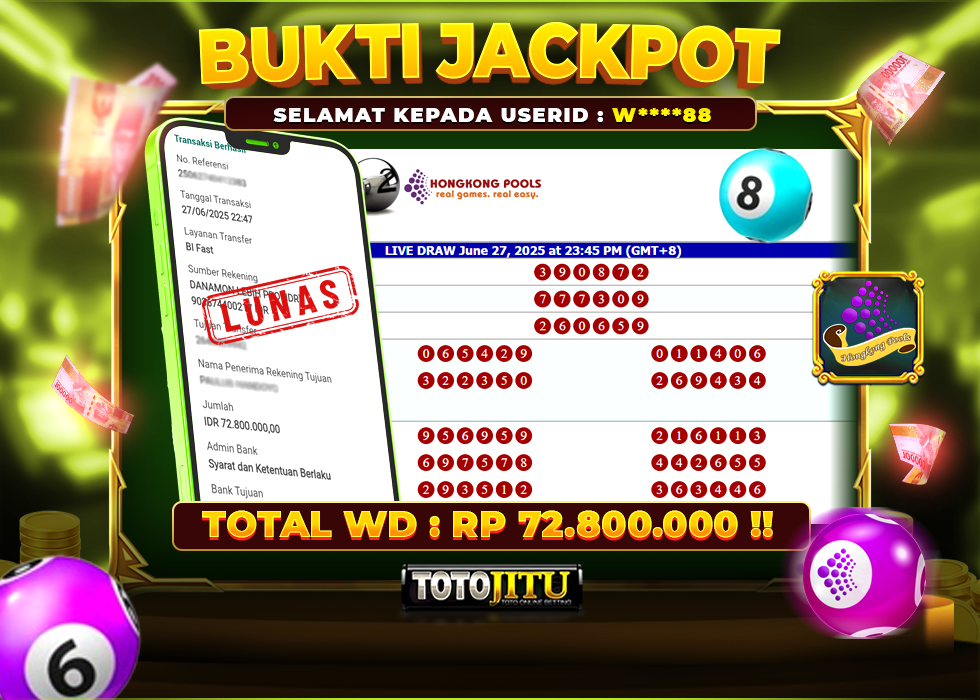 TSUNAMI JACKPOT DARI HONGKONG SUDAH DATANG !!