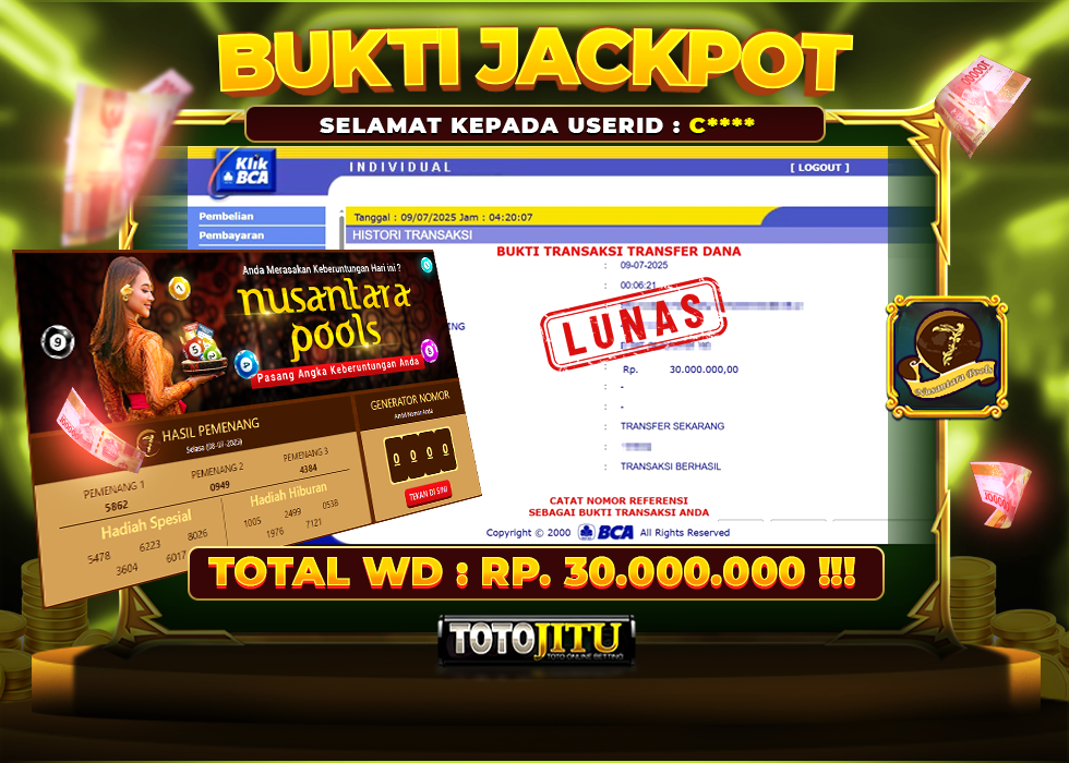 JACKPOT GACOR PASARAN NUSANTARA! NIKMATI CUAN TANPA BATAS