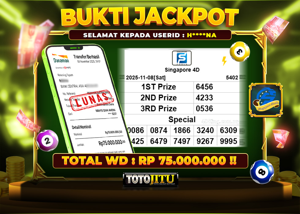 SINGAPORE! JACKPOT FANTASTIS BIKIN MELONGO! 💰