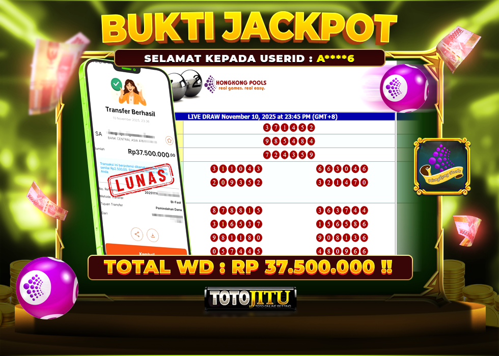 JACKPOT PASARAN HONGKONG , LANGSUNG DIBAYAR LUNAS !!