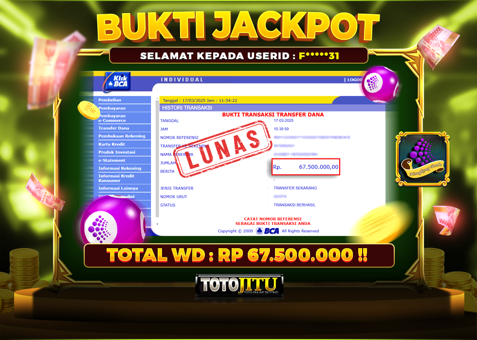 TOGEL HONGKONG BAGI JACKPOT LANGSUNG LUNAS DIBAYARKAN !